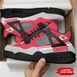 Kansas City Chiefs Personalized AJ4 Sneaker BG270