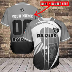 Las Vegas Raiders Personalized Baseball Jersey BG660