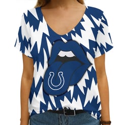 Indianapolis Colts Summer V-neck Women T-shirt