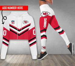 Kansas City Chiefs Personalized Combo Croptop Hoodie And Leggings AZCLG093+AZC2CHD093