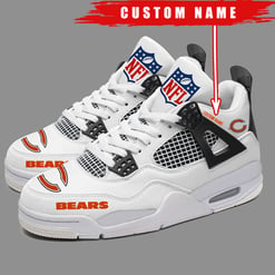 Chicago Bears Personalized AJ4 Sneaker BG277