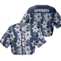 Dallas Cowboys Crop Top Baseball Jersey 46