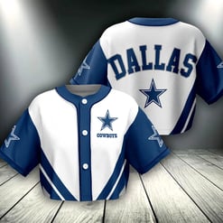 Dallas Cowboys Crop Top Baseball Jersey 115