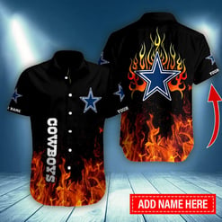 Dallas Cowboys Personalized Button Shirt BB1000