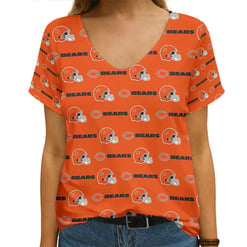 Chicago Bears V-neck Women T-shirt