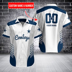 Dallas Cowboys Personalized Button Shirt BB1036