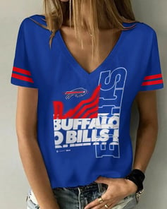 Buffalo Bills V-neck Women T-shirt BG877