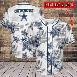 Dallas Cowboys Personalized Baseball Jersey BG719