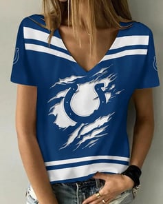 Indianapolis Colts V-neck Women T-shirt BG859