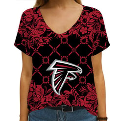 Atlanta Falcons V-neck Women T-shirt