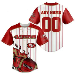 San Francisco 49ers Personalized Baseball Jersey BG754