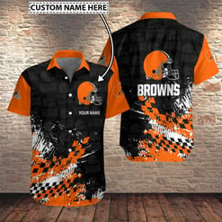 Cleveland Browns Personalized Button Shirt BB372