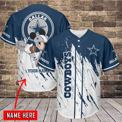 Dallas Cowboys Personalized Baseball Jersey BG709