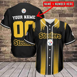 Pittsburgh Steelers Personalized Baseball Jersey BG645