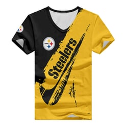 Pittsburgh Steelers Personalized V-neck Women T-shirt BG541