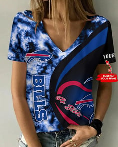 Buffalo Bills Personalized V-neck Women T-shirt BG474