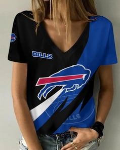 Buffalo Bills V-neck Women T-shirt BG713