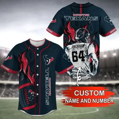 Houston Texans Personalized Baseball Jersey BG36