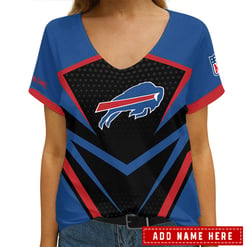 Buffalo Bills Personalized V-neck Women T-shirt AGCWTS279