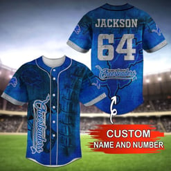 Detroit Lions Personalized Baseball Jersey BG95