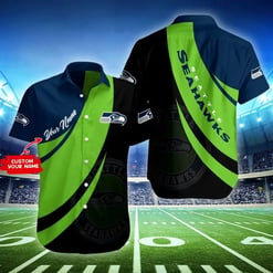 Seattle Seahawks Personalized Button Shirt BB468