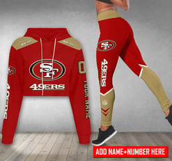 San Francisco 49ers Personalized Combo Croptop Hoodie And Leggings AZCLG076+AZC2CHD076