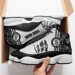 Brooklyn Nets Personalized AJD13 Sneakers BG25