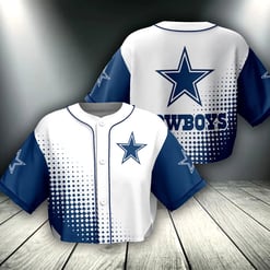 Dallas Cowboys Crop Top Baseball Jersey 100