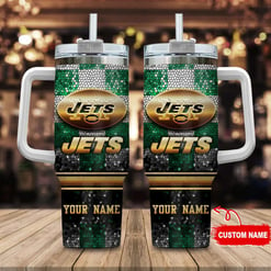 New York Jets Personalized Limited Edition Sport Fan Gift 40oz Tumbler AZC40OZT103