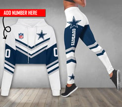 Dallas Cowboys Personalized Combo Croptop Hoodie And Leggings AZCLG096+AZC2CHD096