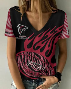 Atlanta Falcons V-neck Women T-shirt BG788