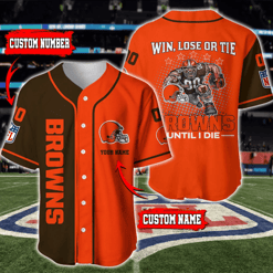 Cleveland Browns Personalized Baseball Jersey BG569