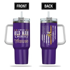 Just Old Man Who Loves Minnesota Vikings 40oz Tumbler