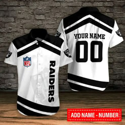 Las Vegas Raiders Personalized Button Shirt BB987