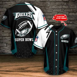 Philadelphia Eagles Personalized Baseball Jersey BG550