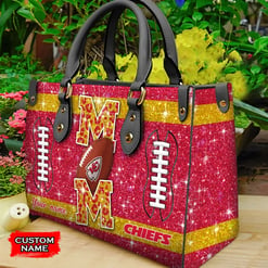 Kansas City Chiefs Personalized Leather Hand Bag BBLTHB583