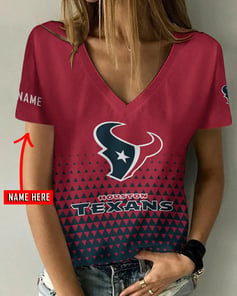 Houston Texans Personalized V-neck Women T-shirt BG452