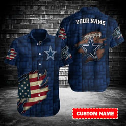 Dallas Cowboys Personalized Button Shirt BB120