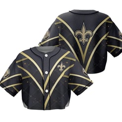 New Orleans Saints Crop Top Baseball Jersey 89