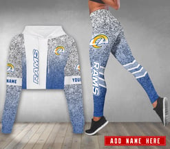 Los Angeles Rams Personalized Combo Croptop Hoodie And Leggings AZCLG111+AZC2CHD111