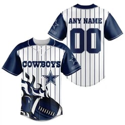 Dallas Cowboys Personalized Baseball Jersey BG736