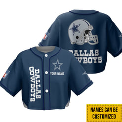 Dallas Cowboys Crop Top Baseball Jersey 60