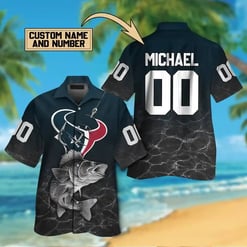 Houston Texans Personalized Button Shirt BB832