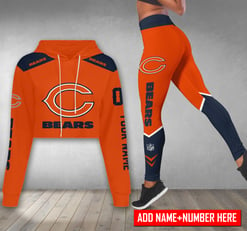 Chicago Bears Personalized Combo Croptop Hoodie And Leggings AZCLG069+AZC2CHD069