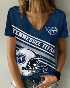 Tennessee Titans V-neck Women T-shirt AGC22