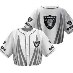 Las Vegas Raiders Crop Top Baseball Jersey 52