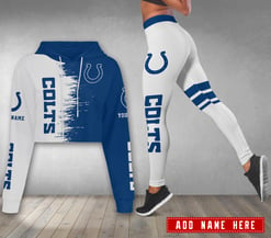 Indianapolis Colts Personalized Combo Croptop Hoodie And Leggings AZCLG060+AZC2CHD060