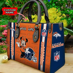 Denver Broncos Personalized Leather Hand Bag BBLTHB513