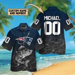 New England Patriots Personalized Button Shirt BB834