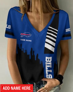 Buffalo Bills Summer V-neck Women T-shirt 119